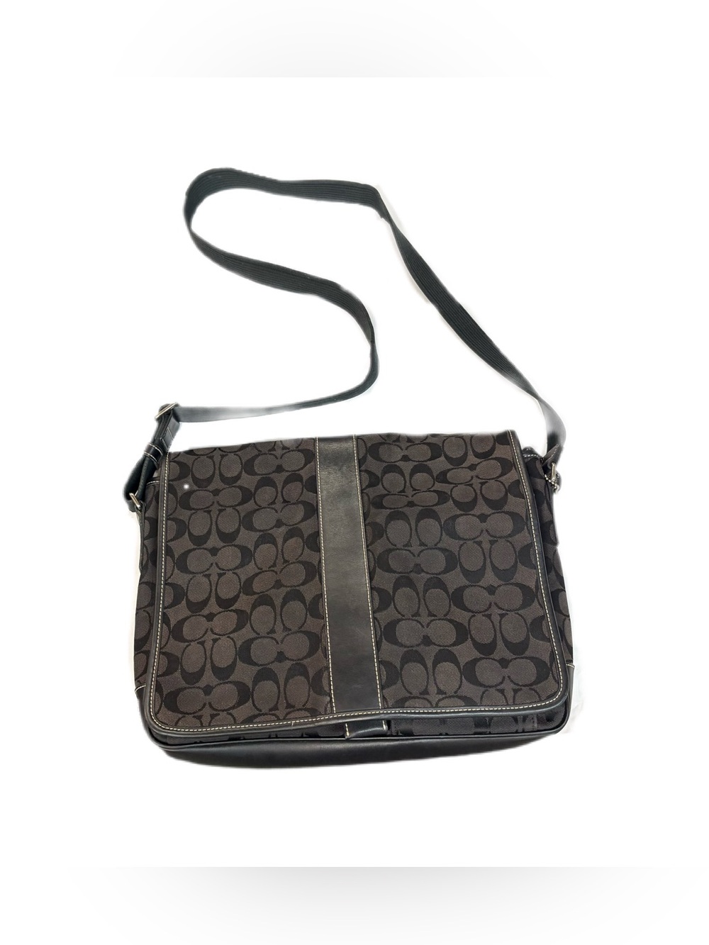 Coach 2001 Transatlantic Black Field Messenger Bag C1R-5229 - Picture 2 of 15